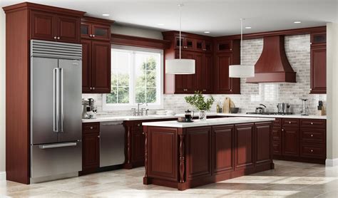 cherry kitchen cabinets with stainless steel appliances|cherry cabinets for less.